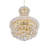 Huges Crystal 14" Gold Chandelier for Dining Rooms Living Rooms Kitchens Powder Rooms, 6-Light with E12 Bulb Base-138916154-31769327