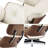 Classic Genuine Leather Swivel Lounge Chair with Ottoman for Modern Home, Solid Wood Accent Chair-983676869