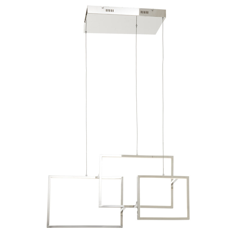 Arvīds 3 - Light Silver LED Square/Rectangle Pendant