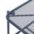 Outdoor Side Table In Navy Blue Iron, 12.92"H With Mesh Top And Modern Sled Base