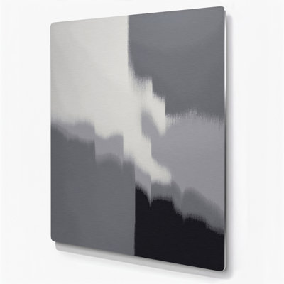 Art mural abstrait en métal gris 81