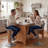 Zager Swivel Upholstered Adjustable Height Bar Stool-1978529460-1978529459