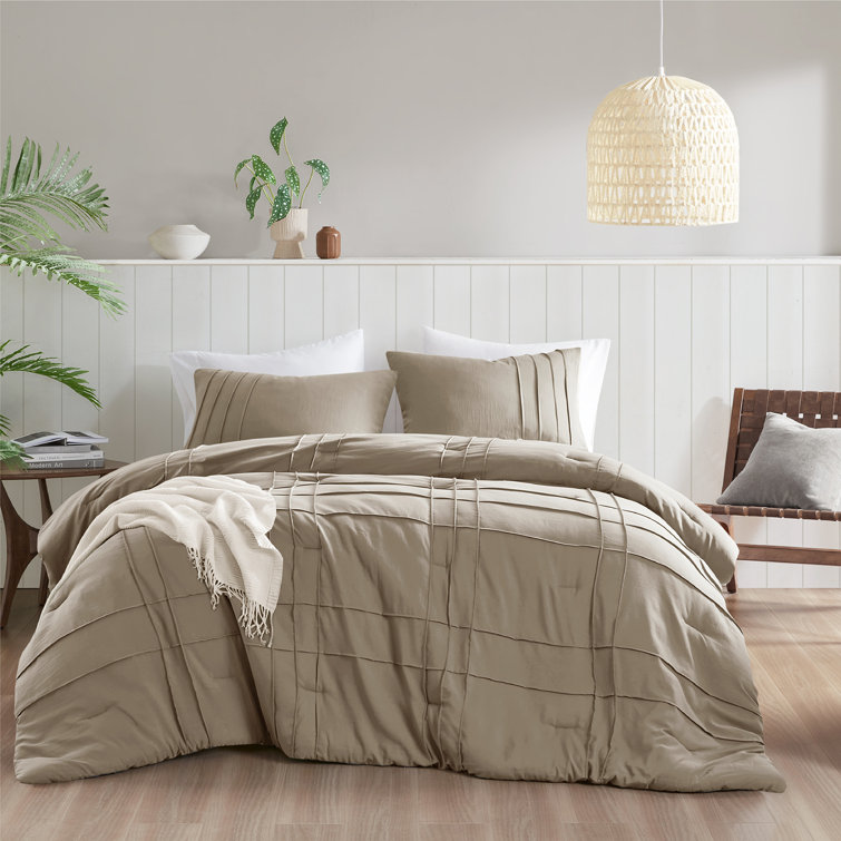 Harris Pinch Pleated Soft Washed Boho Comforter Set
