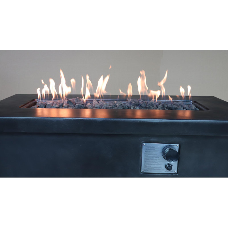 24" H Concrete Propane/Natural Gas Outdoor Fire Pit Table