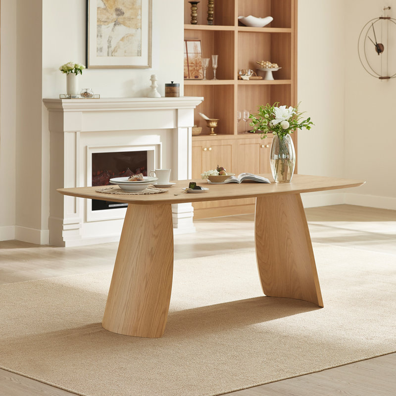 5-Piece Wood Upholstered Dining Set, Orange