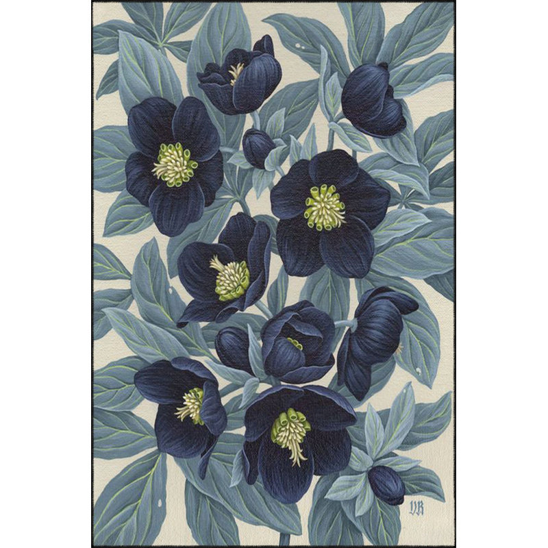 Tapis décoratif lavable Blooming, Sous-tapis rectangulaire 3 pi 11 po x 5 pi 11 po i