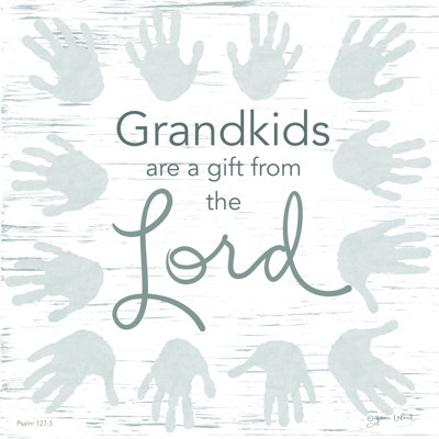 «Hameda Grandkids are a Gift from the Lord», reproduction sur toile tendue
