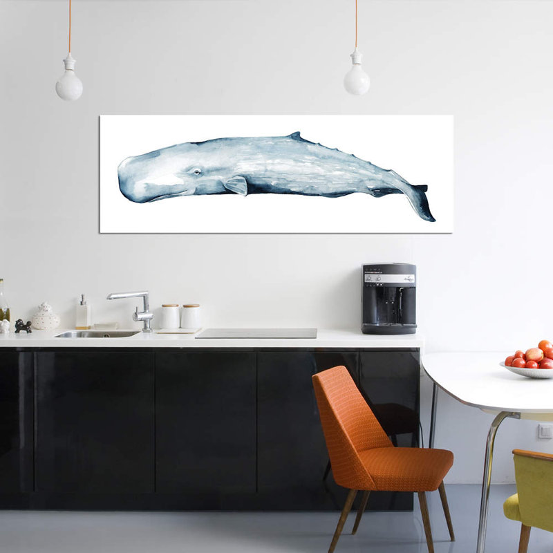 «Whale Portrait II», impression sur toile tendue, H 20 po x l 60 po x P 1,5 po, Toile tendue