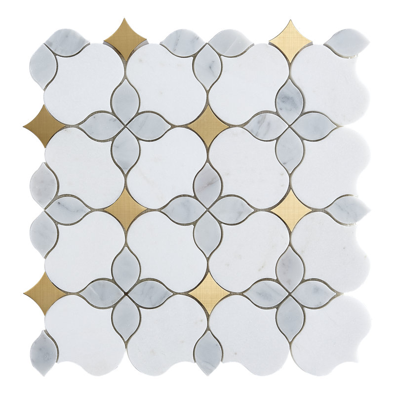 Carreau de mosaïque fantaisie 6 po x 6 po Water Jet
