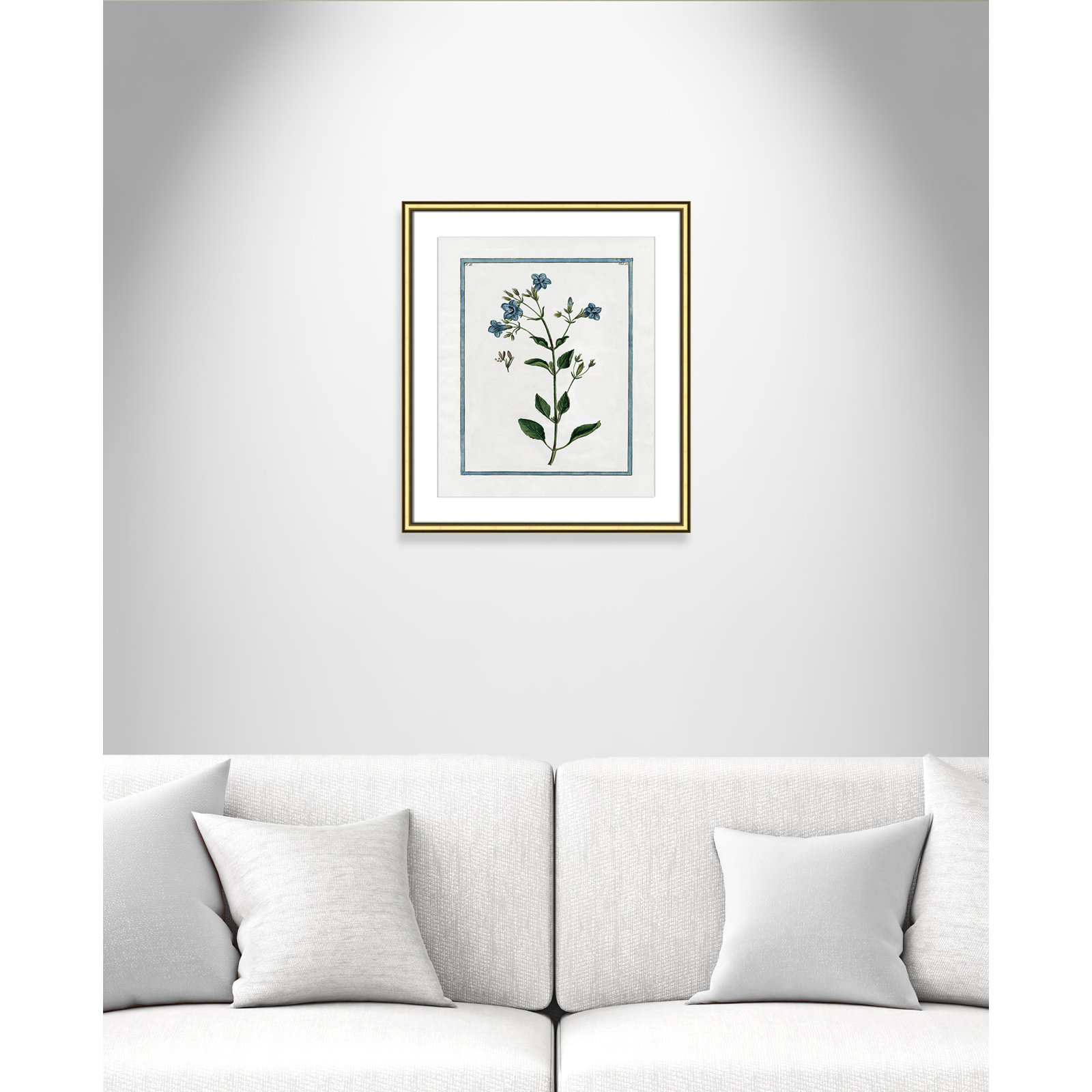 Colombe "Shabby Elegance Botanical II" Print, Gold Framed, 17.25" W x 20.25" H