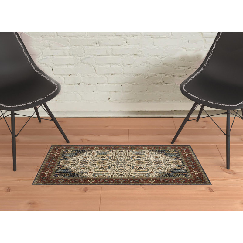 Hovis Oriental Indoor Rug, Rectangle 2' x 3'