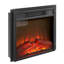 Foyer électrique encastré 45,7 cm (18 po), 1400 W, télécommande, effet flamme réaliste, verre trempé noir, chauffage de chambre, 120 V, boutons tactiles et télécommande, pour une chaleur agréable à la maison.-2083980719