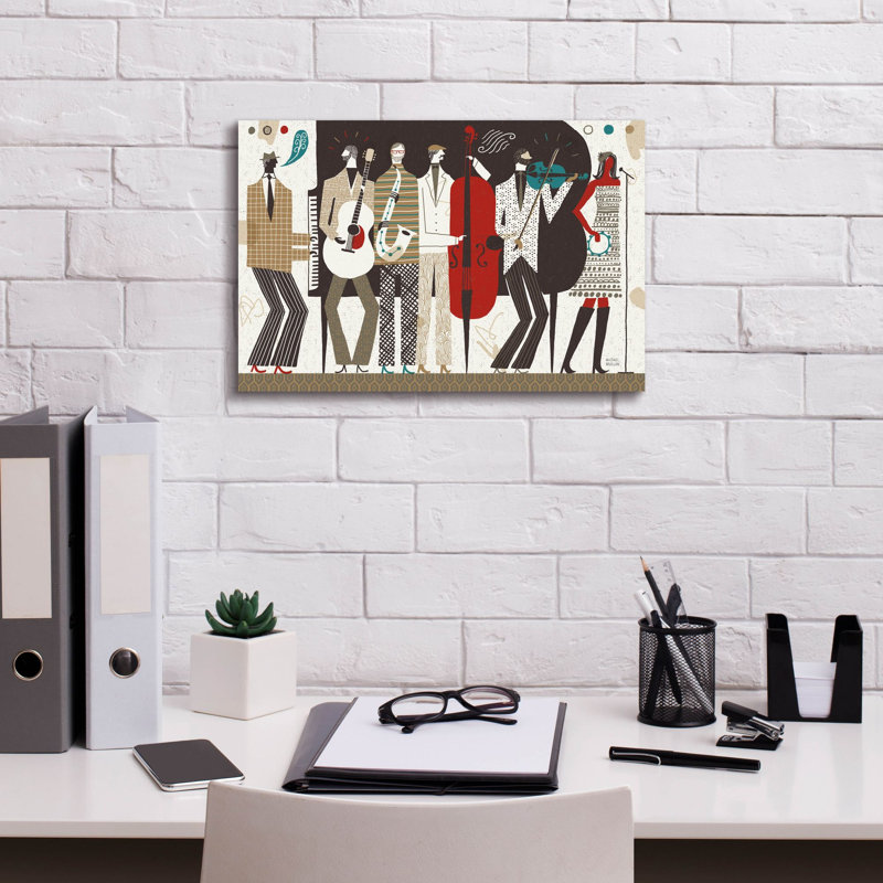 «The Band Neutral» par Michael Mullan, art mural sur toile, H 12 po x l 18 po x P 0,75 po