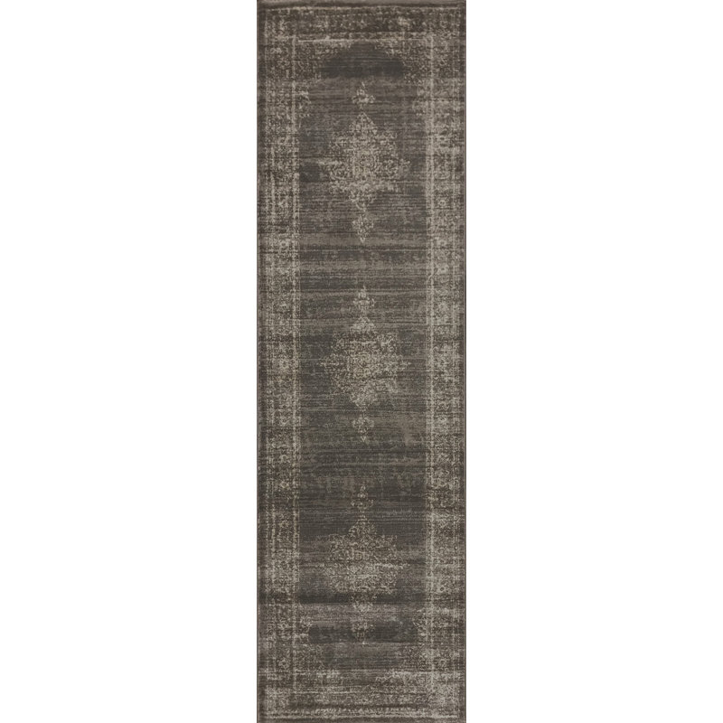 Tapis oriental brun clair Benson, Tapis de couloir : 2 pi 2 po x 7 pi 7 po