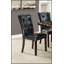 Ensemble de 2 chaises d'appoint modernes en similicuir noir capitonné Modern Parson-601216247