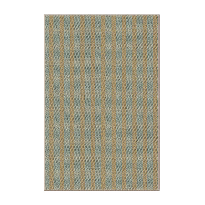 Tapis brun/bleu à motifs Pauls, Rectangle 5 pi x 7 pi