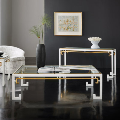 60'' Glass Top Console Table