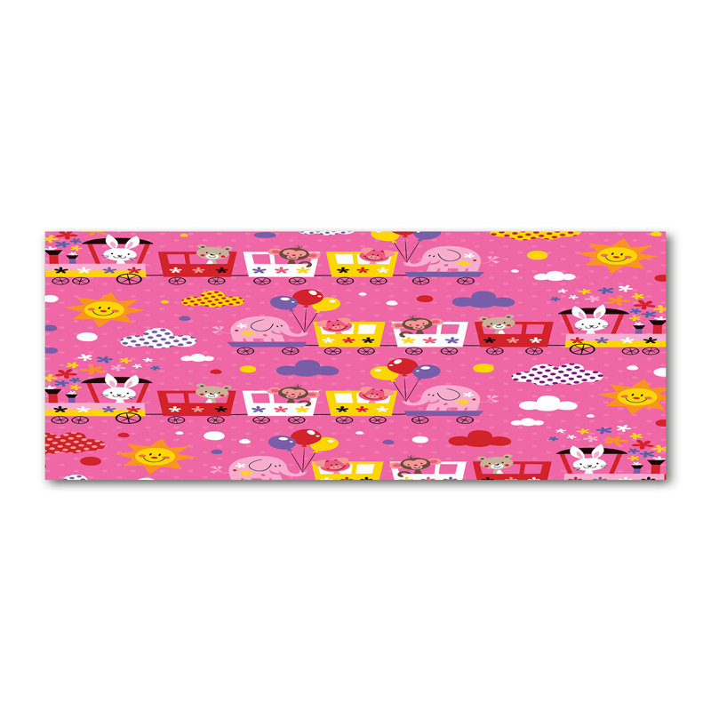 Animals on Canvas the Train 1 Piece Wrapped Canvas Wall Art