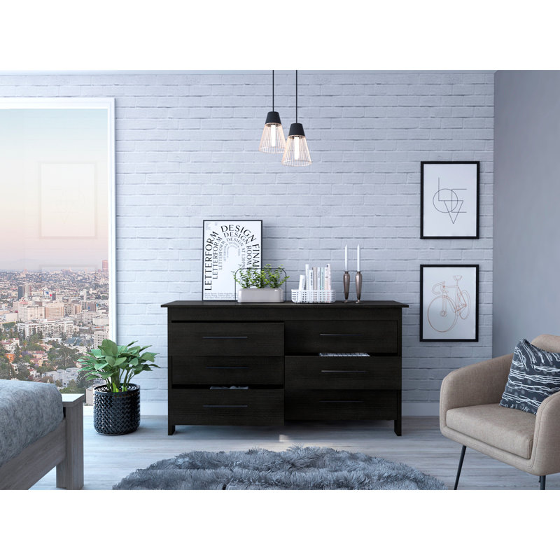 Commode rectangulaire à 6 tiroirs