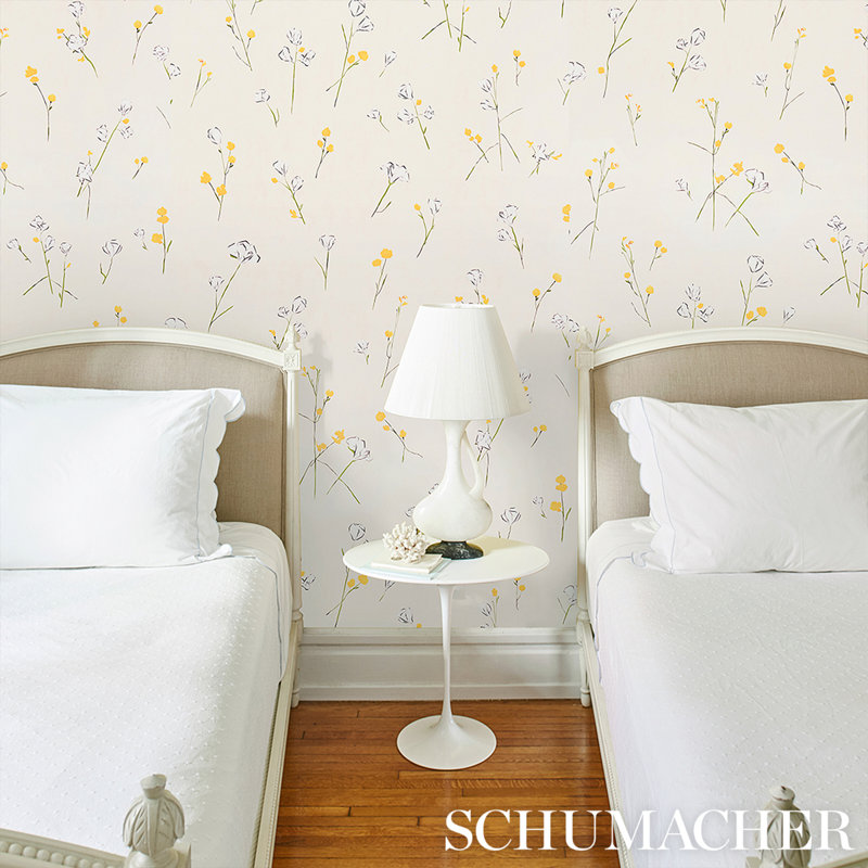 Alex's Floral Wallpaper, Beige