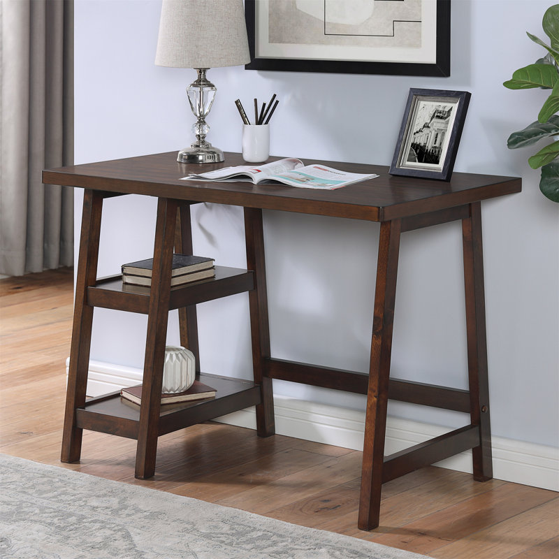Bureau d'écriture avec rangement Redina, Espresso