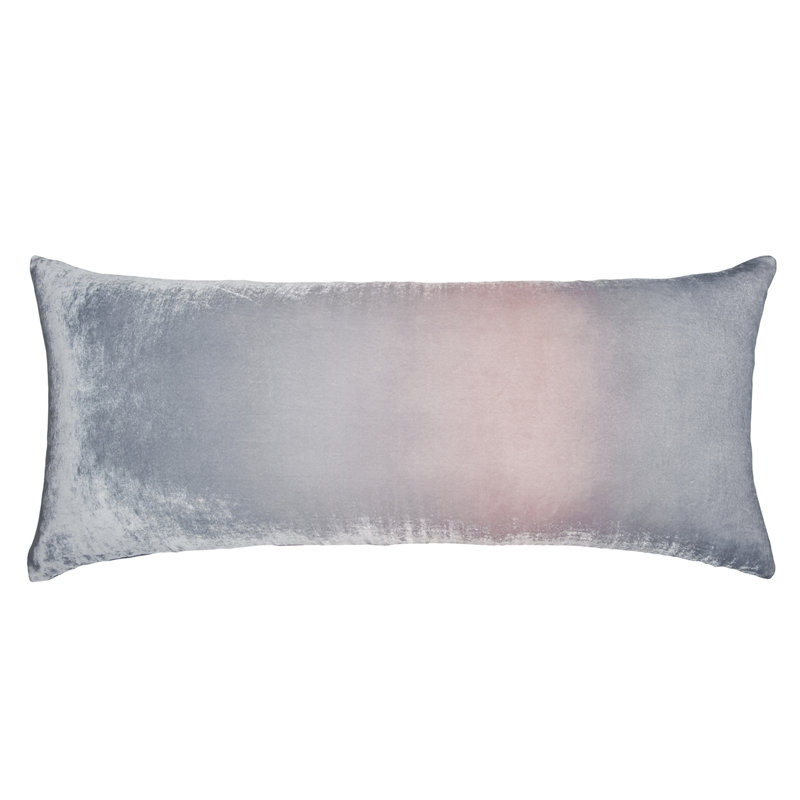 Square Velvet Pillow Cover & Insert, Moonstone, Rectangle 12"H x 24"W