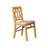 Plano Dining Chairs with Polyester Seat, 3-X Back, Set of 2, Oak Wood Finish-2085833572