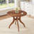 Walnut Round Dining Table 39.4" – Traditional Solid Wood Legs, Timeless Elegance, Ideal Focal Point For Family Gatherings-285924075