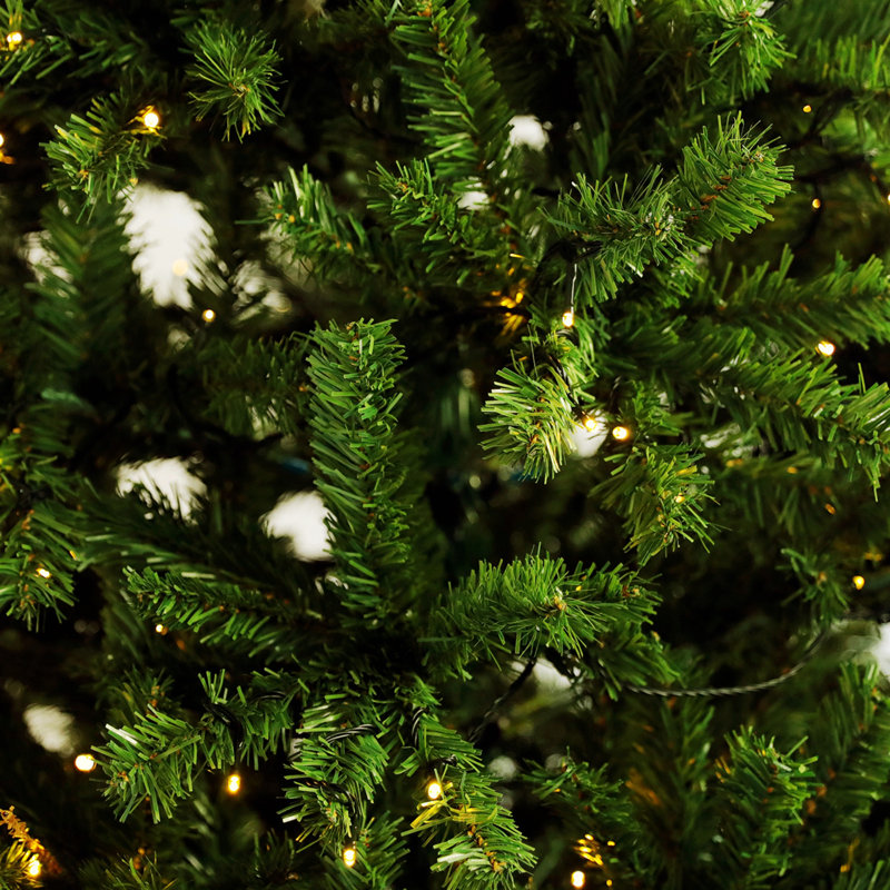 Arbre de Noël pré-éclairé, arbre artificiel avec support en acier pliable