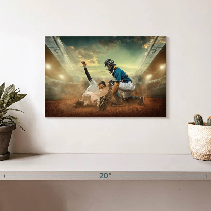 Sireci Baseball Action, 8" H x 12" W
