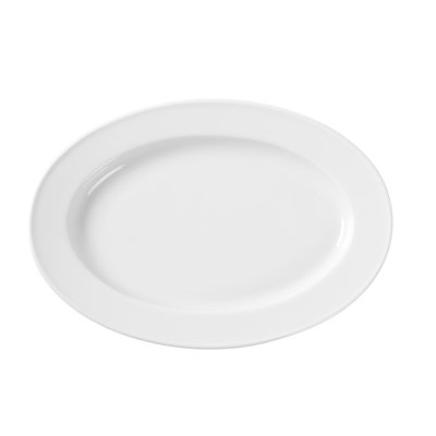MIKASA Chalk Rectangle White Porcelain Serving Platter, White Glossy Rectangular Plate, Ideal For Buffets, Appetisers, Desserts, Party Food