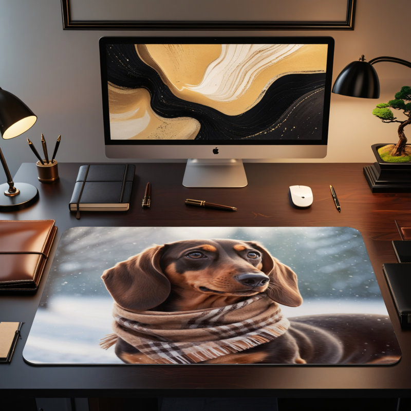 Polyester Desk Pad, 14.4x12.1