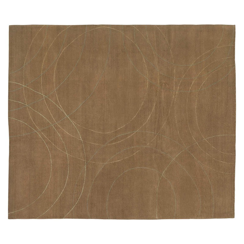 Cirque Geometric Area Rug in Brown, Rectangle 8' x 10'