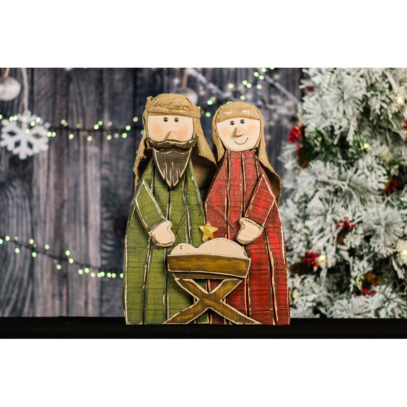  Wooden Nativity Figurine