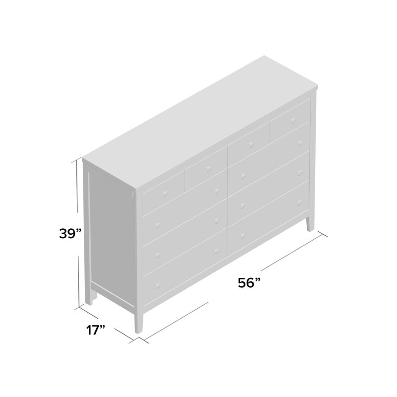 Heady 8 Drawer Double Dresser, Cherry