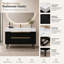 Meuble-lavabo moderne 36 po avec lavabo sous comptoir - comptoir en pierre frittée, armoire en bois massif imperméable, 4 tiroirs à fermeture en douceur, autoportant ou mural, pour rénovation de salle de bain