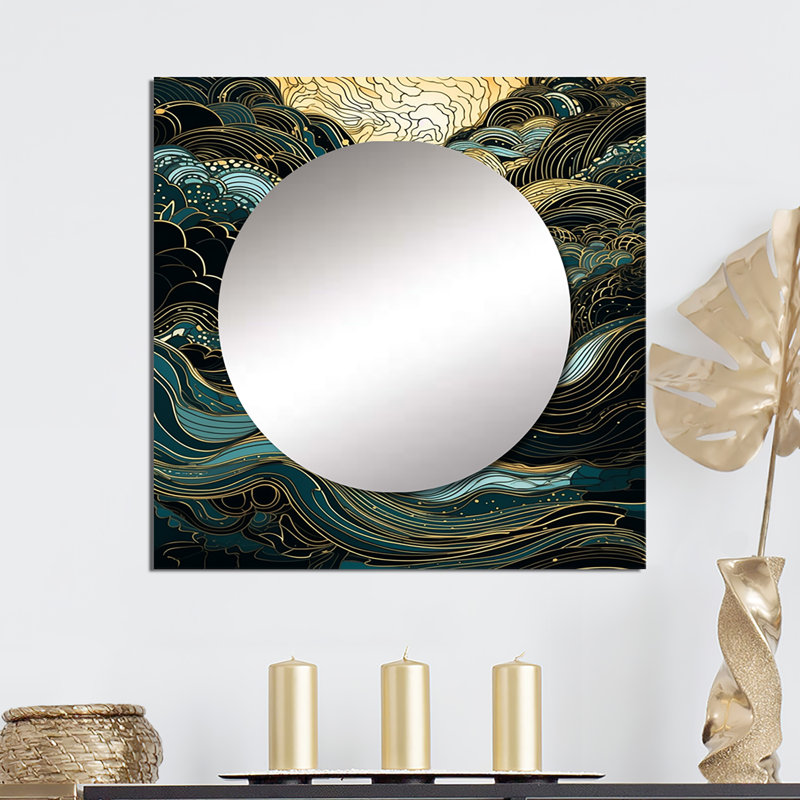 Miroir mural de salon Milli - Minimalisme, 36 po x 36 po