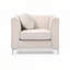Fauteuil contemporain incliné ivoire