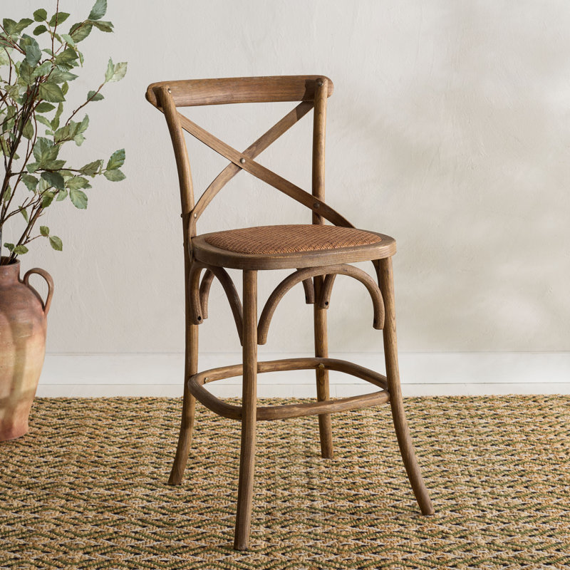 Franklin Counter Stool, Weathered Grey, Counter Stool (24.21" Seat Height), Brown