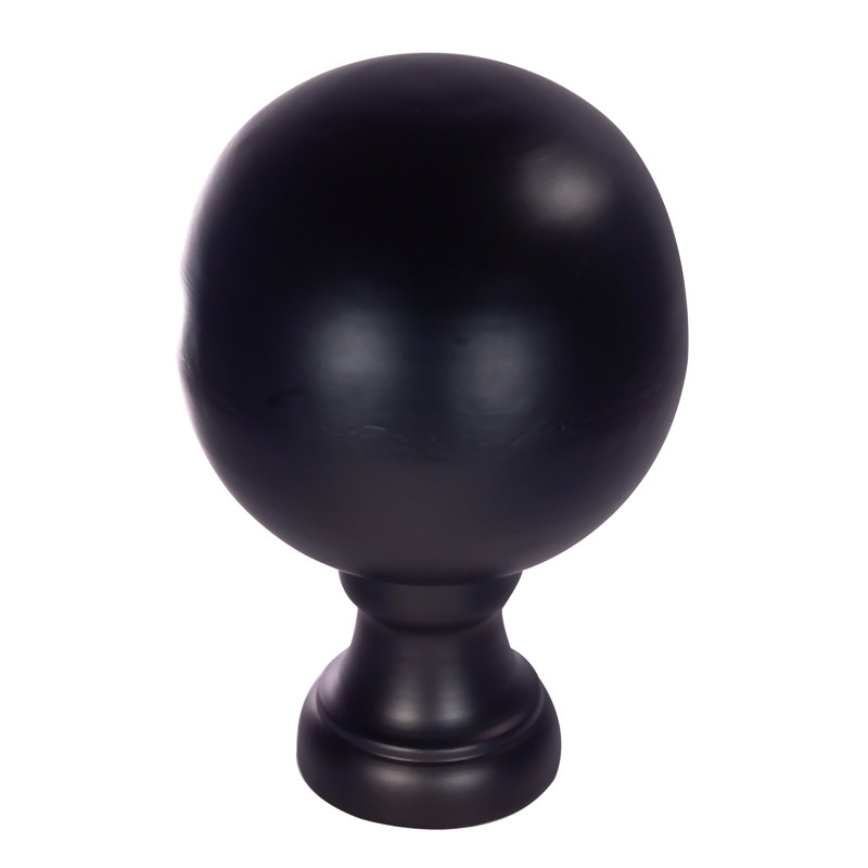 Fleuron Iorund Londoner, H 12 po x l 8,5 po x P 8,5 po, Noir mat