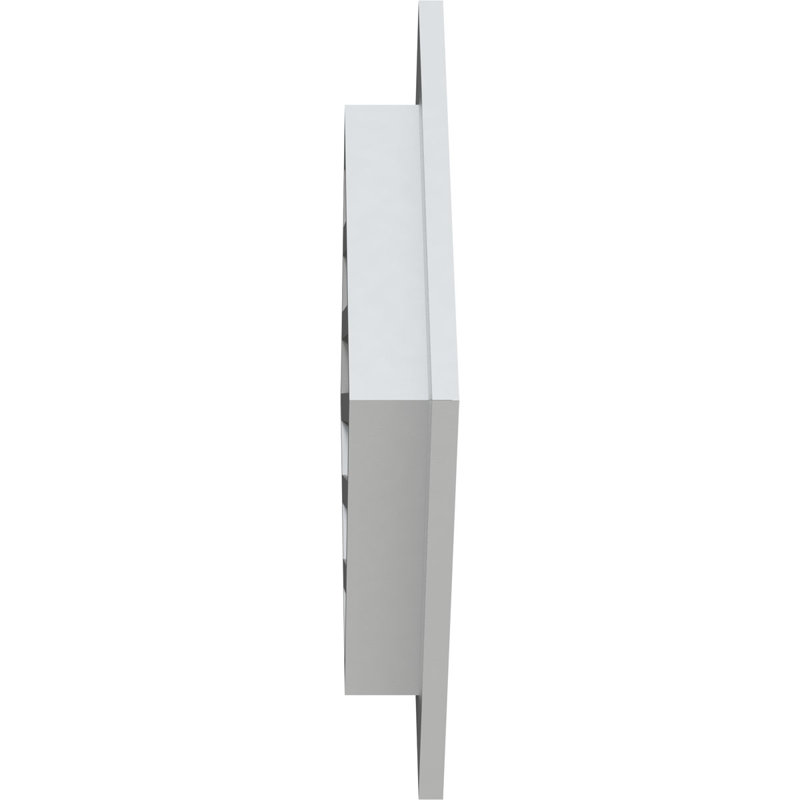 Évent de gable en pvc avec cadre de garniture plat blanc, H 27 po x l 27 po x P 3 po