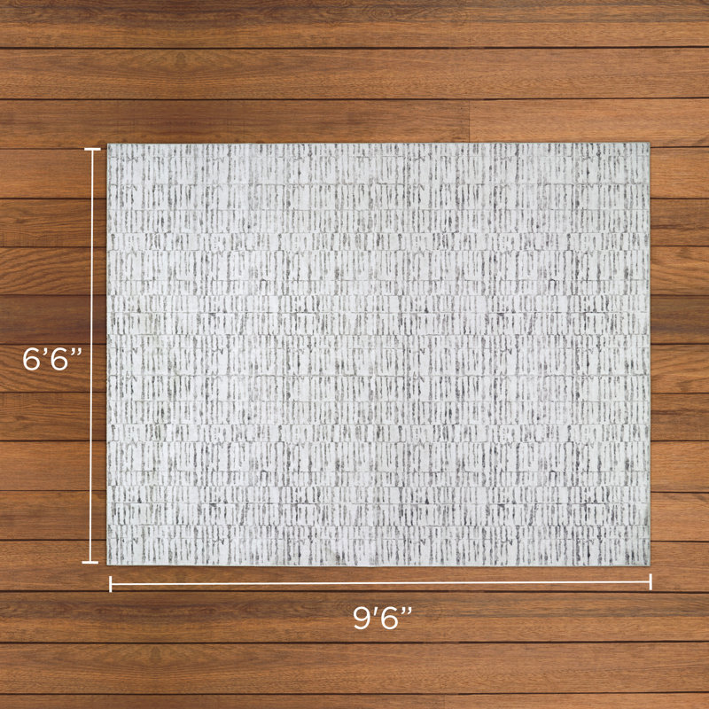 Wyatt & Ash Strata Texture Machine Washable Dream Mink Rugs 1-Piece, Rectangle 6'6" x 9'6"