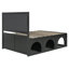 Lit plateforme moderne pour animaux de compagnie avec coin-repas, base de lit robuste-1392551223-1392551209