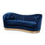 Canapé en velours bleu royal Dermot Glam