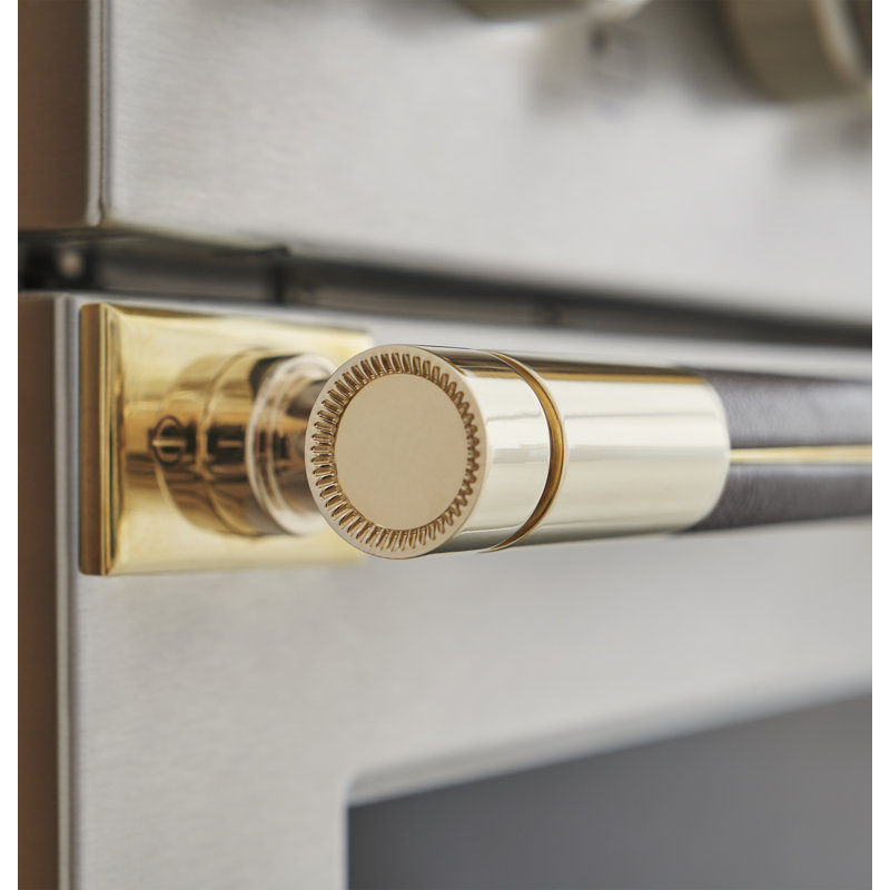 Monogram 48" Designer Collection Handle for Pro Range, 31.56" H x 1.38" W x 2.44" D, Brass