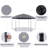 144 Ft. W x 120 Ft. D Metal Pop-Up Canopy