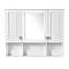 Armoire à pharmacie murale avec miroir ouvert et tablettes ouvertes 35 po x 28 po Galilea-127127630