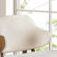 Modern Mid-Century Accent Chair With Wingback Walnut/Beige