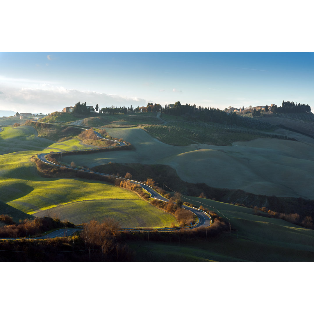 Tuscan Country Road von Pavliha - Kunstdrucke auf Leinwand ohne Rahmen