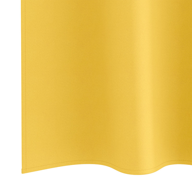 Tacorian Curtain Pair, 140cm Width x 260cm Drop, Mustard Yellow